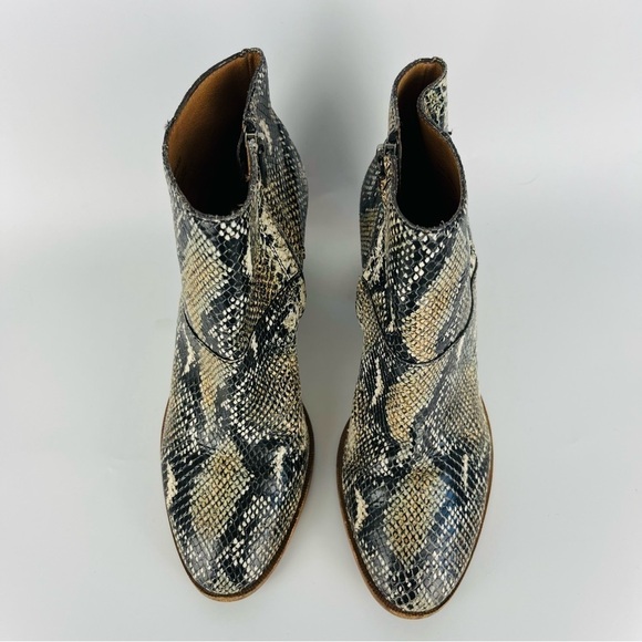 Madewell The Rosie Ankle Boots Snakeskin Booties - Picture 4 of 9